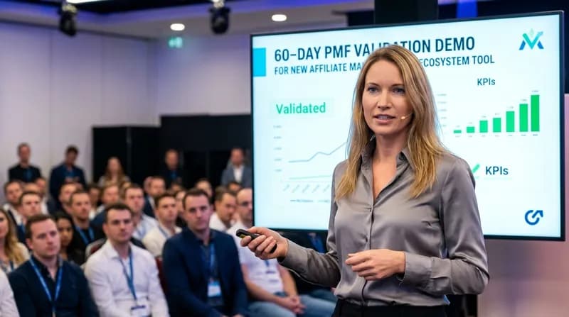 60-day PMF validation for a new affiliate-marketing ecosystem tool