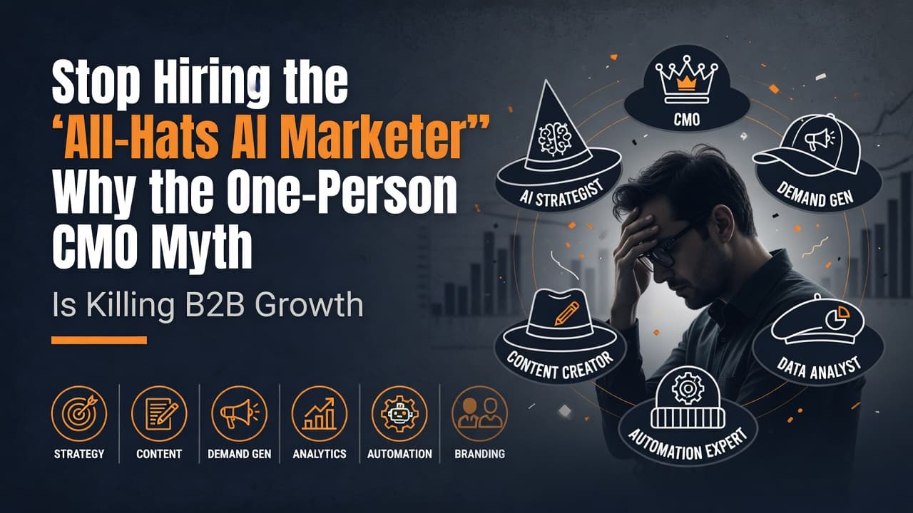 Stop Hiring the "All-Hats AI Marketer": Why the One-Person CMO Myth Is Killing B2B Growth
